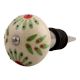 Pea Green Leaf Flower Ceramic Wine Stopper
